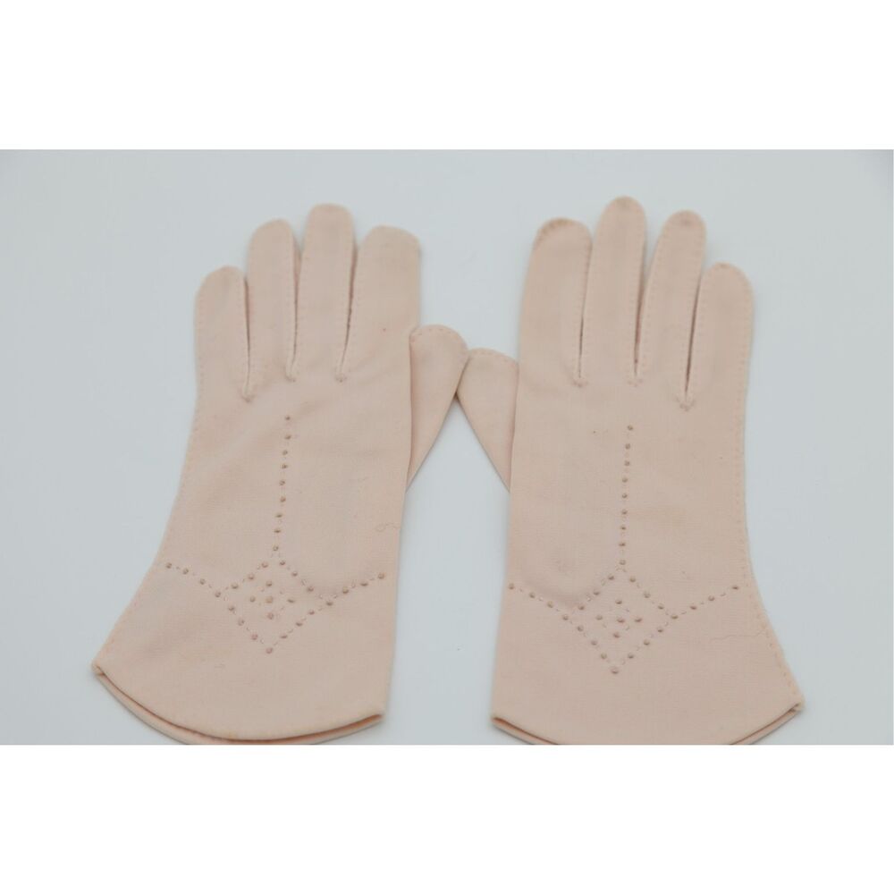 1950s Vintage Blush Pink Dress Gloves Size 6 1/2 Wear Right Gloves